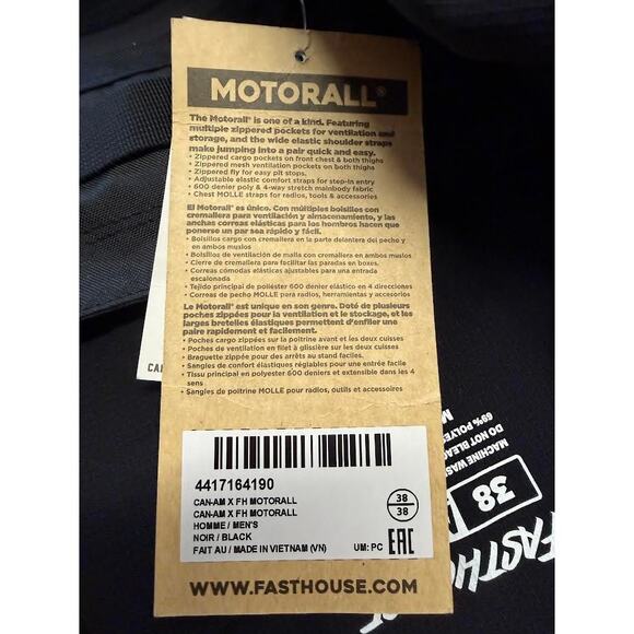 NWT! Can-Am Men's Can-Am x Fasthouse Motorall Black 38 - Picture 12 of 16